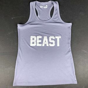 Marshawn Lynch Beastmode Store Womens L Tank Top Shirt Gray Purple Workout Gym